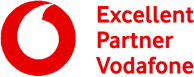 logo excellent partner vodafone red